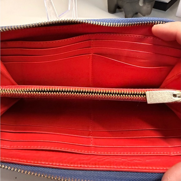 Christian Louboutin Pantone Spike China Blue Zip Wallet - Picture 5 of 7